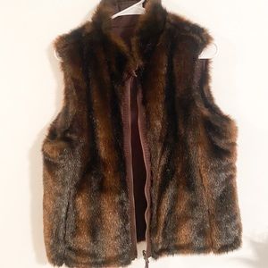 Faux fur vest